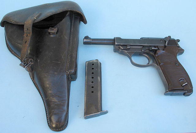 NAZI GERMAN WALTHER P38 WITH EXTRA CLIP LUGER HOLSTER