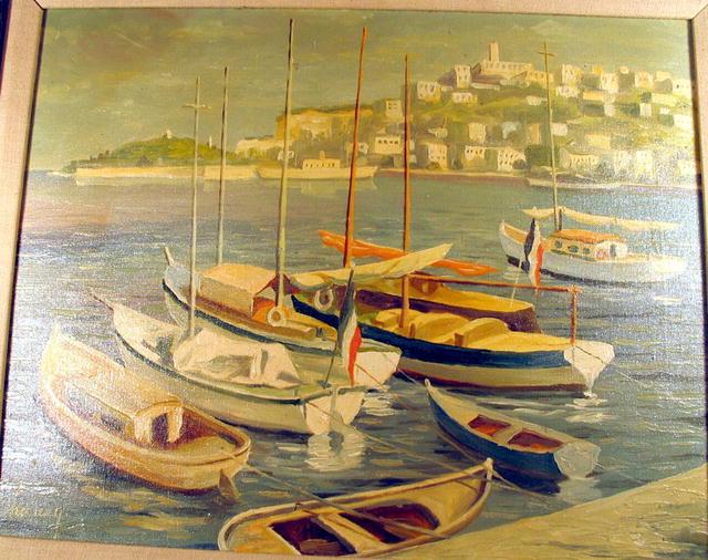 SAMUEL CHANEY LISTED ARTIST SINGAPORE PORT SCENE