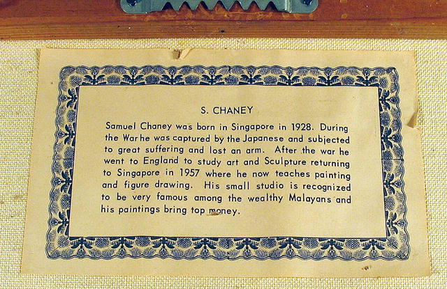 SAMUEL CHANEY LISTED ARTIST SINGAPORE PORT SCENE