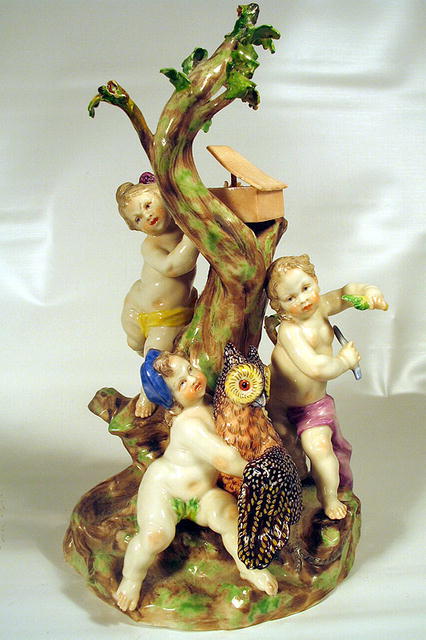 DRESDEN MEISSEN FIGURAL GROUP 4 CHERUBS NYMPHENBURG