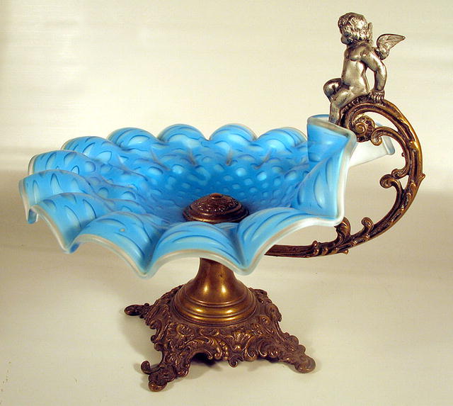 WMF BRIDES BASKET BOWL W/CUPID MOTHER OF PEARL