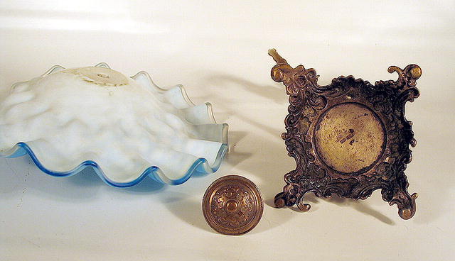 WMF BRIDES BASKET BOWL W/CUPID MOTHER OF PEARL