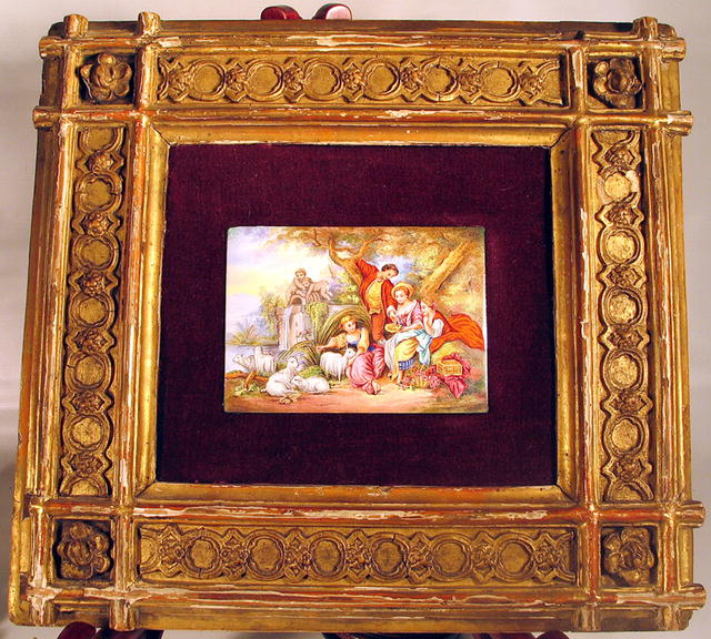 18th/19th C AUSTRIAN VIENNESE ENAMEL PLAQUE IN