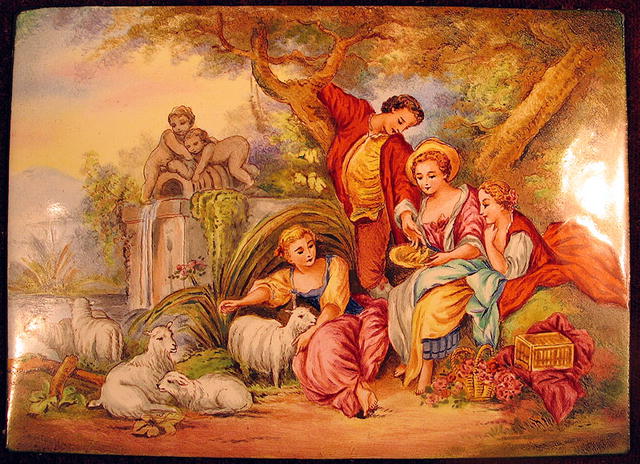 18th/19th C AUSTRIAN VIENNESE ENAMEL PLAQUE IN