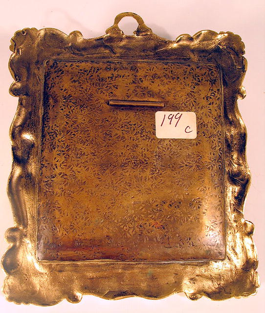 AUSTRIAN VIENNESE ENAMEL WOMAN & CHILD IN BRASS