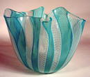 Signed Venini Fazzoletto corroso Handkerchief Murano