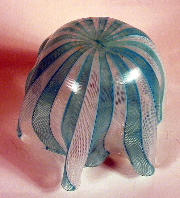 Signed Venini Fazzoletto corroso Handkerchief Murano