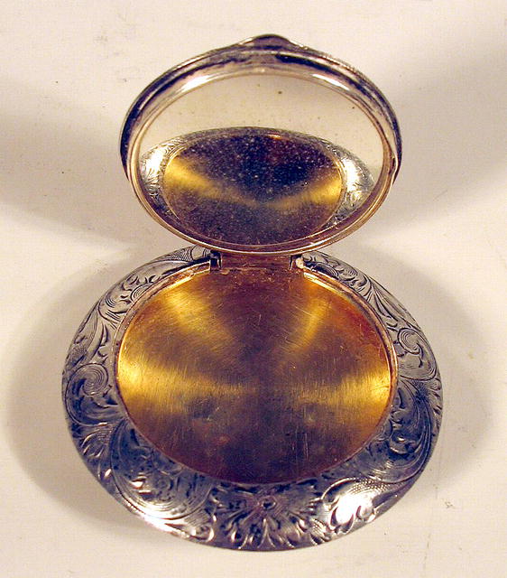 STERLING BLACKINTON REPOUSSE ROUGE OR LIPSTICK POT