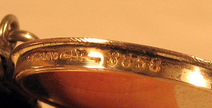 STERLING BLACKINTON REPOUSSE ROUGE OR LIPSTICK POT