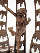 FINE BRONZE ART DECO LAMP W/ NUDE WOMAN DANCER