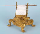 STUNNING GILDED BRONZE ROCOCCO INKWELL WITH DEER c1880