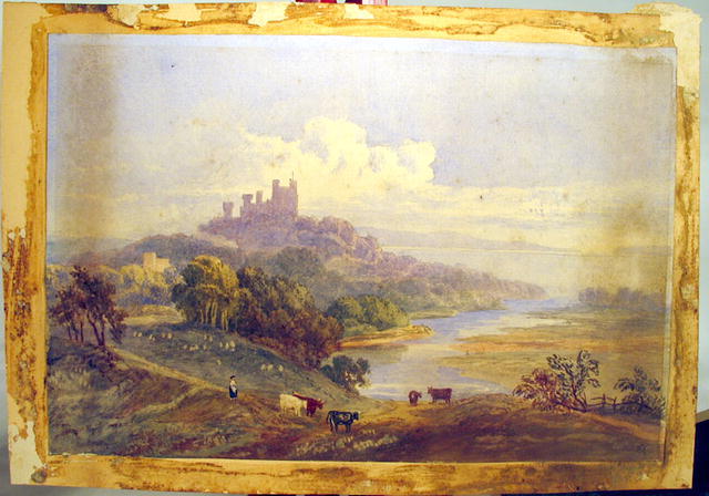 John Prescott Knight LISTED ARTIST WATERCOLOR CASTLE