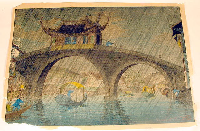 ELIZABETH KEITH SOOCHOW BRIDGE WOODBLOCK PRINT