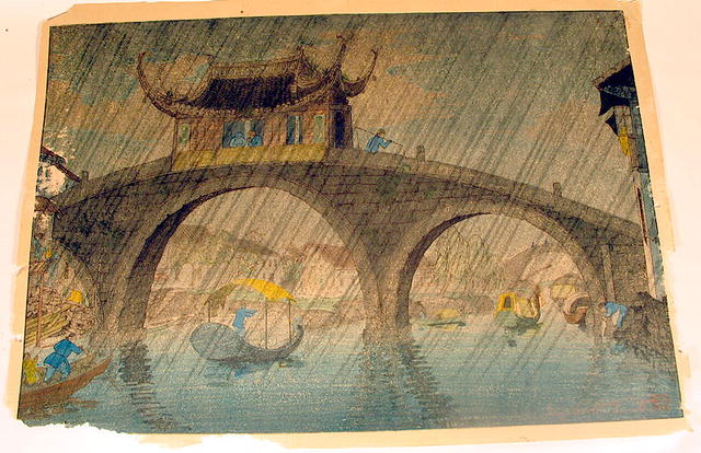 ELIZABETH KEITH SOOCHOW BRIDGE WOODBLOCK PRINT