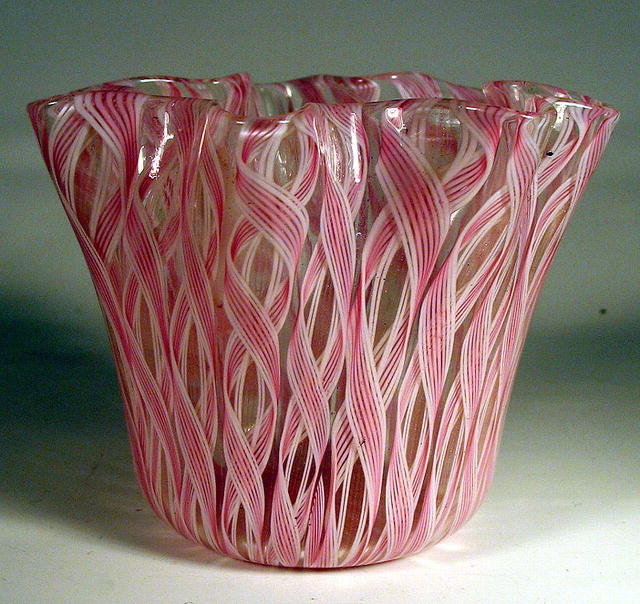 Murano Fazzoletto Corroso Handkerchief Vase Venini era