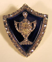 GEORGIAN VERRE EGLOMISE BROOCH 70 DIAMONDS 2+ CARATS