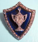 GEORGIAN VERRE EGLOMISE BROOCH 70 DIAMONDS 2+ CARATS