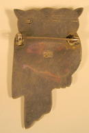 EARLY MEXICAN STERLING SILVER DECO OWL TAXCO MEXICO