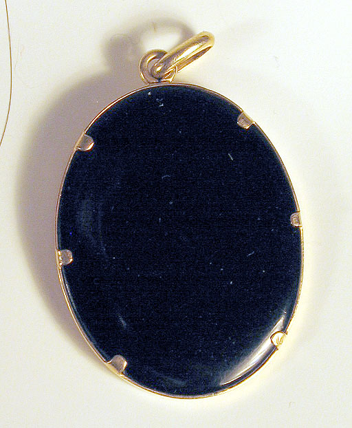 RENE LALIQUE 18K GOLD GLASS PENDANT ART NOUVEAU WOMAN