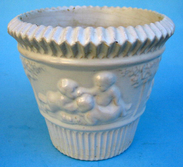 RARE ROSEVILLE DONATELLO WHITE PLANTER TRIAL GLAZE
