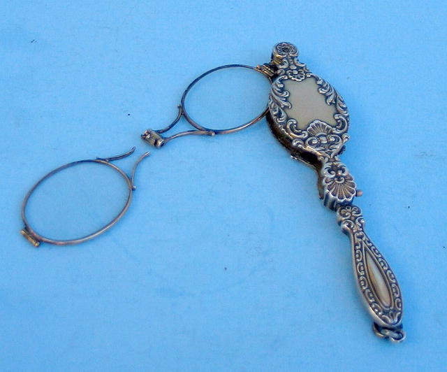 STERLING LORGNETTES IN ART NOUVEAU FORM VICTORIAN