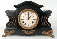 STYLISH NEW HAVEN CLOCK PAW FEET ORMOLU MOUNTS EBONY