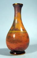 FINE FRENCH ENAMEL VASE WITH WOMAN BALUSTER FORM
