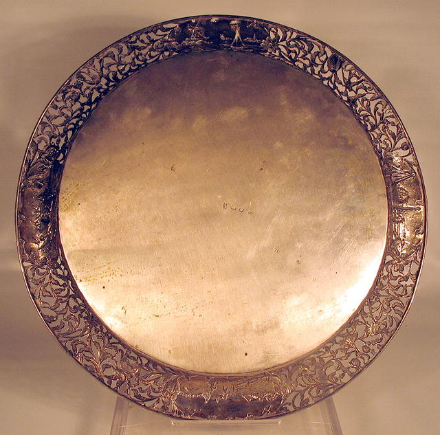 DUTCH RETICULATED STERLING SILVER CHARGER PIERCED
