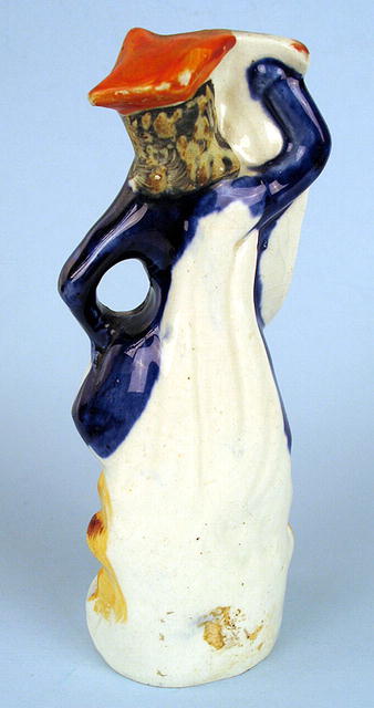 ENGLISH VICTORIAN STAFFORDSHIRE FLATBACK FIGURE OF MAN