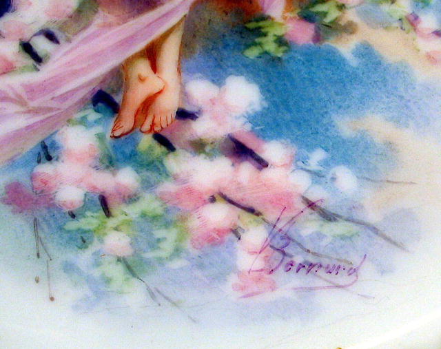 SUPERB SEVRES HAND PAINTED CABINET PLATE VALERE BERNARD