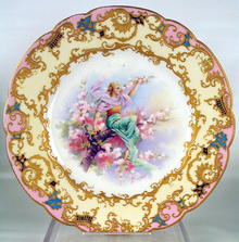 SUPERB SEVRES HAND PAINTED CABINET PLATE VALERE BERNARD