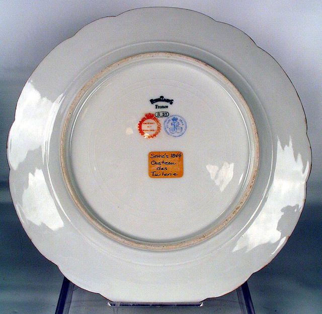 SUPERB SEVRES HAND PAINTED CABINET PLATE VALERE BERNARD