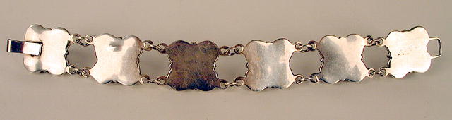 MEXICAN STERLING SILVER BRACELET ONYX EARLY