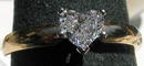 1/2 CARAT HEART SHAPE DIAMOND SOLITAIRE TIFFANY SETTING