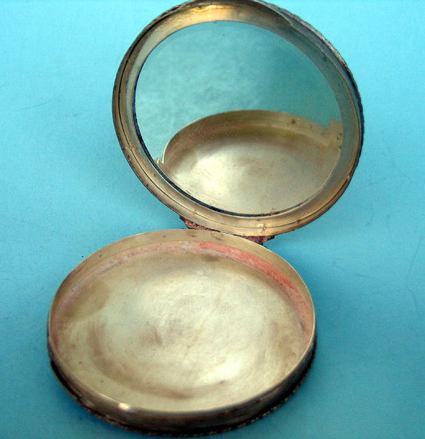 FINE 800 SILVER CONTINENTAL STERLING COMPACT BASKETWEAV