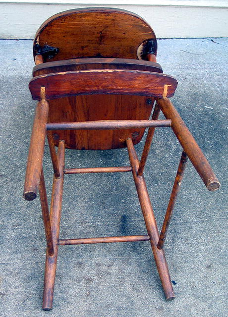 QUALITY VICTORIAN HIGH CHAIR STENCILS GILDING ORIGINAL