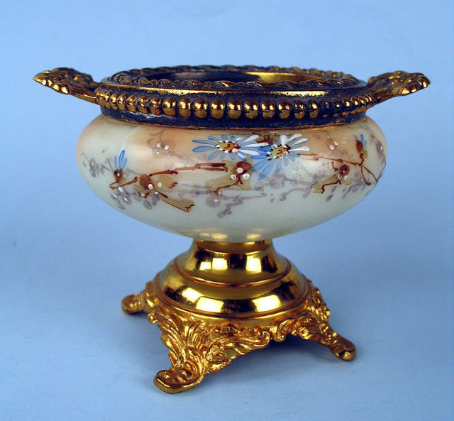 WAVE CREST C F MONROE DRESSER JAR ORMOLU MOUNTS