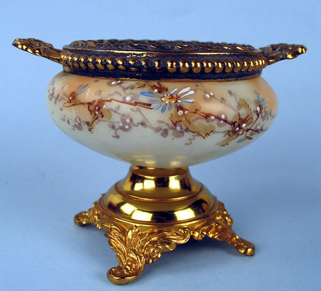 WAVE CREST C F MONROE DRESSER JAR ORMOLU MOUNTS