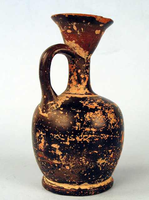 QUALITY ANCIENT GREEK ATTIC EWER RED BLACK LION NICE