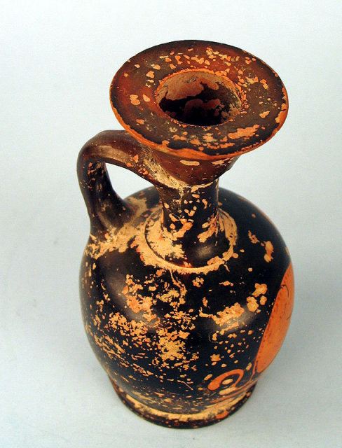 QUALITY ANCIENT GREEK ATTIC EWER RED BLACK LION NICE