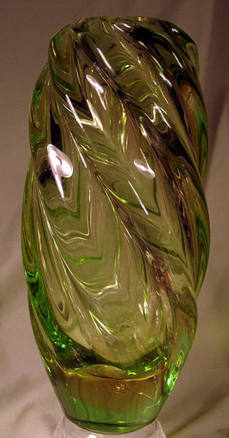 HUGE VENINI STYLE WATERFALL VASE MURANO