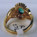 SUPERB 1.2 CARAT EMERALD 34 DIAMOND BAGUETTE 14K RING