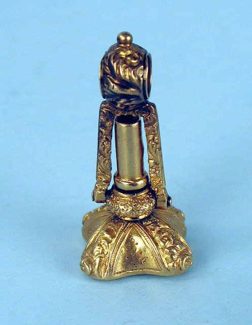 OUTSTANDING POCKET WATCH KEY FOB BLOODSTONE SEAL