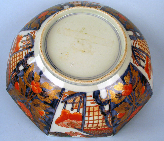 STUNNING JAPANESE MEIJI EDO IMARI OCTAGONAL BOWL
