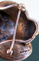 Very nice and well done silver pin or brooch of a 1900s woman with a great hat on. About 1.5