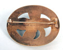 GEORG JENSEN STERLING SILVER BROOCH 138 GARNET CABOCHON