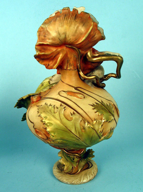 FANTASTIC ART NOUVEAU AMPHORA RSTK FIGURAL VASE