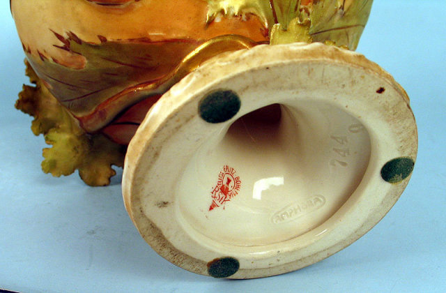 FANTASTIC ART NOUVEAU AMPHORA RSTK FIGURAL VASE