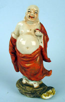 WELL MODELED JAPANESE EDO / MEIJI KUTANI HOTEI STANDING ON BAG WELL GILDED