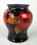 FINE MOORCROFT POMEGRANATE MINI 3 1/2'' VASE SIGNED COBALT